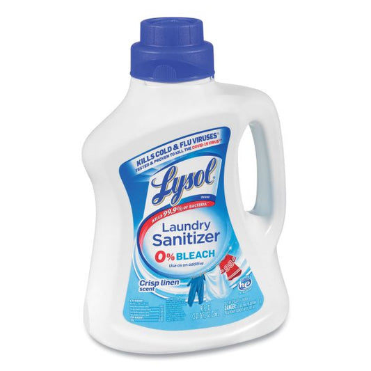 LYSOL Brand Laundry Sanitizer, Liquid, Crisp Linen, 90 oz, 4/Carton