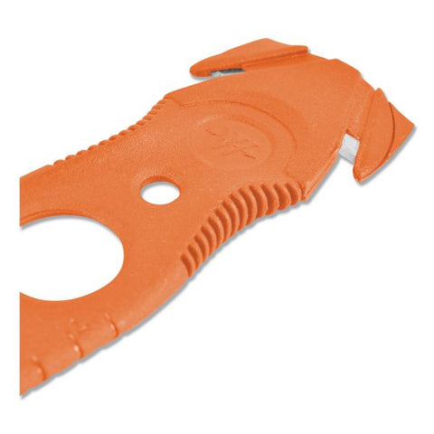 Westcott Safety Cutter, 1.2" Blade, 5.75" Plastic Handle, Orange, 5/Pack