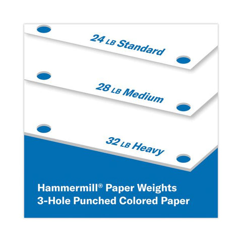 Hammermill Laser Print 3-Hole Punched Office Paper, 98 Brightness, 24 lb, 8 1/2 x 11, White, 500 Sheets/Ream