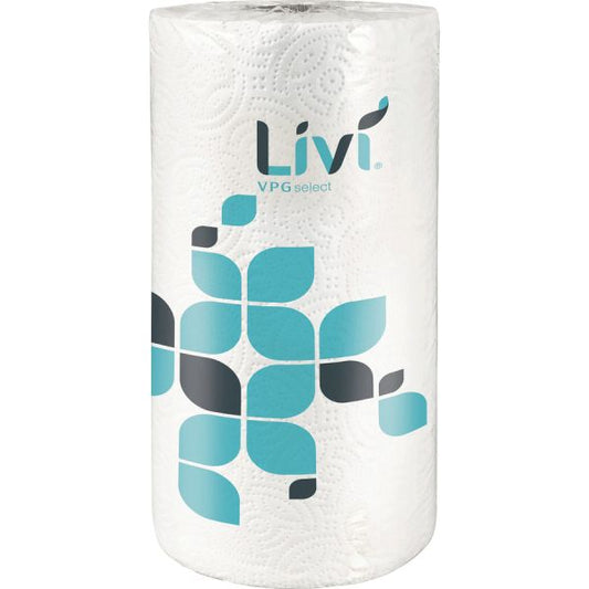 Livi Kitchen Paper Towels, 9" x 11", 2 Ply, 85 Sheets/ Roll, 30 Rolls/ Carton 9" x 11" - 2 Ply - 85 Sheets/ Roll - 30 Rolls/ Carton