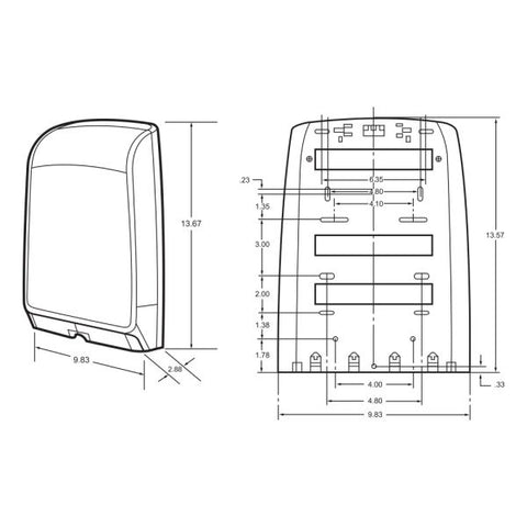 Scott Control Slimfold Towel Dispenser, 9.88 x 2.88 x 13.75, White