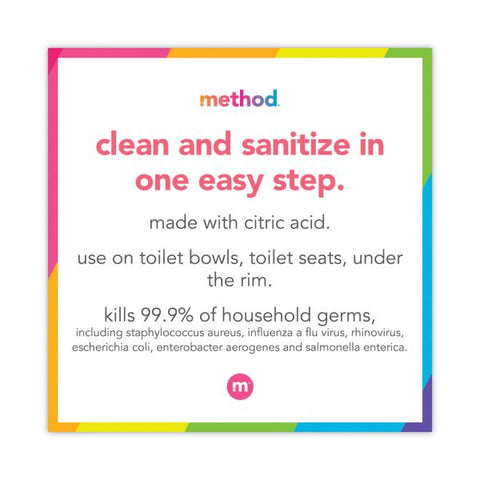 Method Antibacterial Toilet Cleaner, Spearmint, 24 oz Bottle, 6/Carton