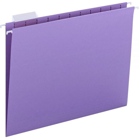 Smead Colored Hanging File Folders with 1/5 Cut Tabs, Letter Size, 1/5-Cut Tabs, Lavender, 25/Box