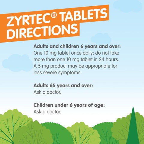 Zyrtec AllergyTablets For Runny Nose, Sneezing, Itchy Throat - 30 / Box