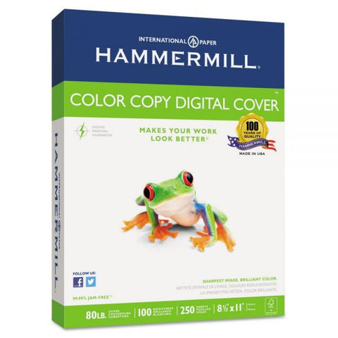 Hammermill Copier Digital Cover Stock, Extra Smooth, 80 lb., 8 1/2 x 11, Photo White, 250 Sheets