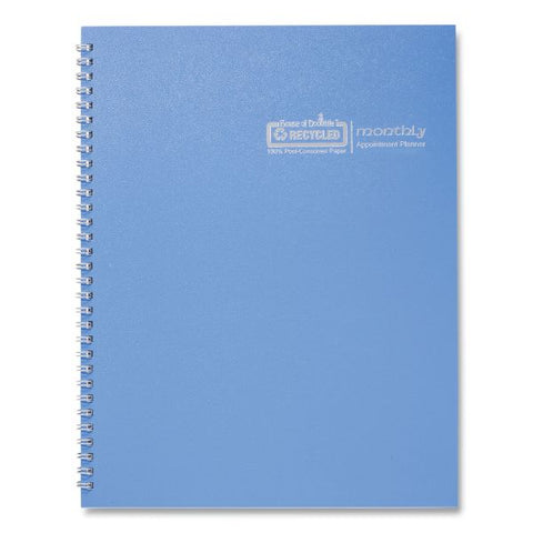 House of Doolittle Seasonal Monthly Planner, 7 x 10, 2023 Calendar 7" x 10" - Monthly - January-December - Wirebound - Leatherette - Light Blue Cover