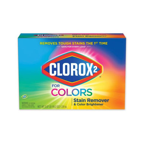 Clorox 2 Stain Remover and Color Booster Powder, Original, 49.2oz Box, 4/Carton