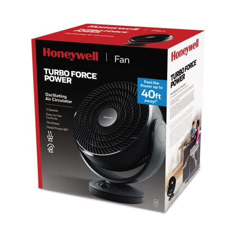 Honeywell TurboForce Power Air Circulator, 16", 3 Speeds, Black