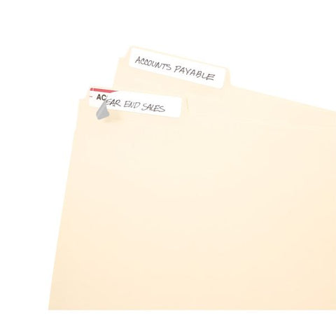 Avery Print or Write File Folder Labels, 11/16 x 3 7/16, White, 252/Pack