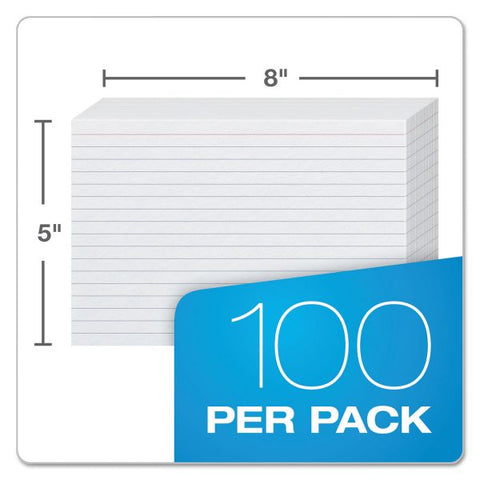 Oxford Ruled Index Cards, 5 x 8, White, 100/Pack