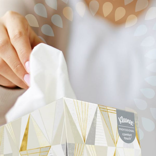 Kleenex Boutique White Facial Tissue, 2-Ply, Pop-Up Box, 95 Sheets/Box, 3 Boxes/Pack