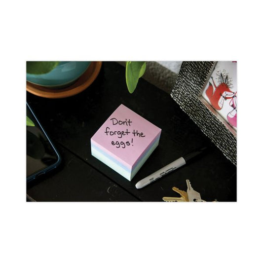 Post-it Notes Original Cubes, 3" x 3", Seafoam Wave Collection, 490 Sheets/Cube