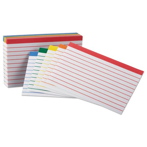 Oxford Color Coded Ruled Index Cards, 3 x 5, Assorted Colors, 100/Pack ...