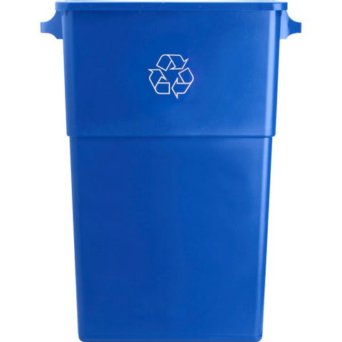 Genuine Joe 23 Gallon Recycling Container 22.5" x 30" x 11" - 23 Gallon Capacity - Plastic - Blue