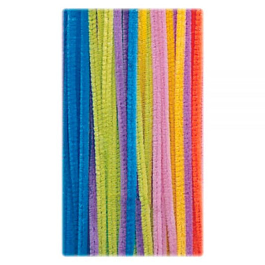 Creativity Street Jumbo Chenille Pipe Cleaners 12" x 0.3" - Assorted Neon Colors - 100/ Pack