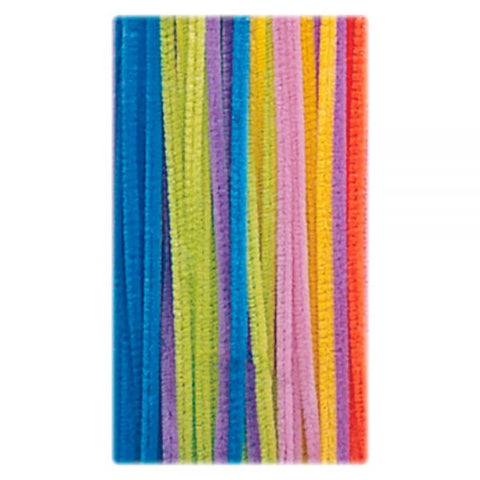 Creativity Street Jumbo Chenille Pipe Cleaners 12" x 0.3" - Assorted Neon Colors - 100/ Pack