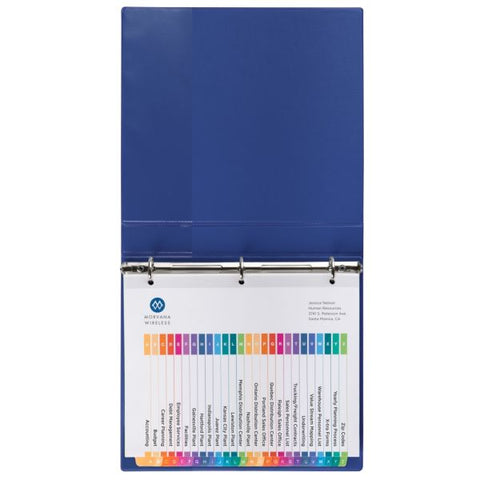 Avery Ready Index Dividers, A-Z Tab & Customizable Table of Contents, 8-1/2" x 11", Multicolor, Pack Of 6 Sets