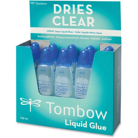 Tombow MONO Aqua Liquid Glue, 1.69 oz, Dries Clear