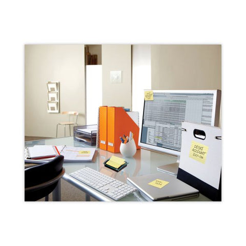 Post-it Pop-up Notes Clear Top Pop-up Note Dispenser, For 3 x 3 Pads, Black, Includes 50-Sheet Pad of Canary Yellow Pop-up Pad