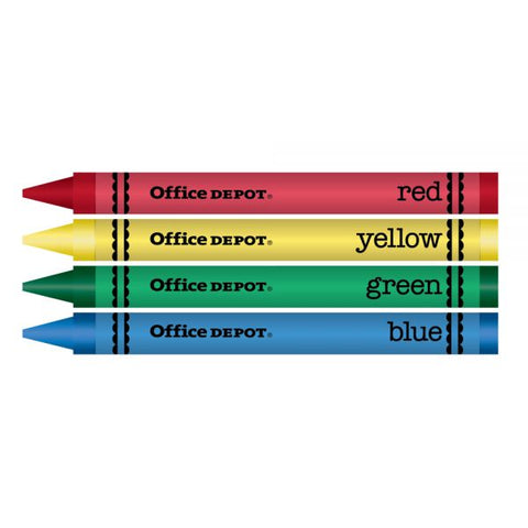 Crayons, Assorted Colors, 4 Crayons Per Pack, Box Of 200 Packs