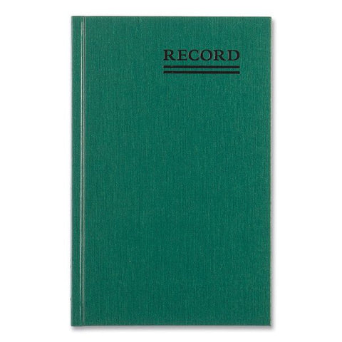 National Emerald Series Account Book, Green Cover, 9.63 x 6.25 Sheets, 200 Sheets/Book