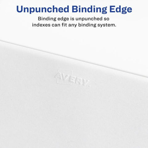 Avery Preprinted Legal Exhibit Side Tab Index Dividers, Avery Style, 25-Tab, 1 to 25, 11 x 8.5, White, 1 Set