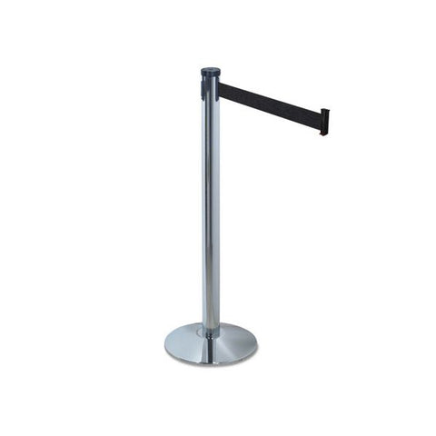 Tatco Adjusta-Tape Crowd Control Stanchion Posts Only, Polished Aluminum, 40" High, Silver, 2/Box