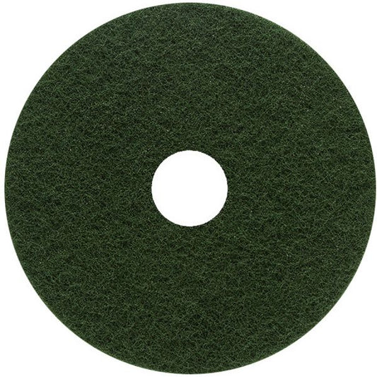 Genuine Joe Scrubbing Floor Pad 5/Carton x 18" Diameter - Scrubbing - 175 rpm to 800 rpm Speed Supported - Heavy Duty, Long Lasting - Fiber - Green