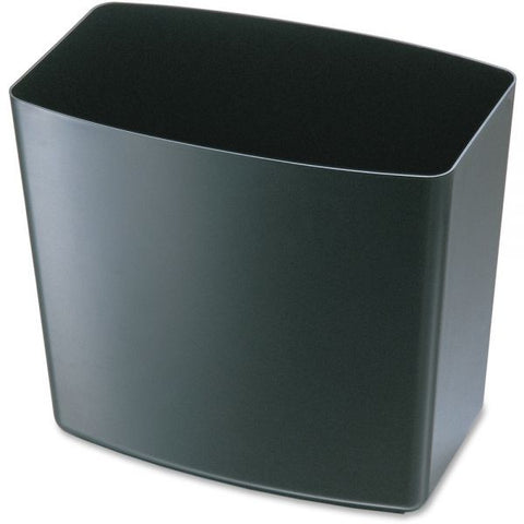 Officemate 5 Gallon Trash Can 13.8" x 8.4" x 12.5" - 5 Gallon Capacity - Black