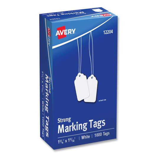 Avery Medium-Weight White Marking Tags, 1.75 x 1.09, 1,000/Box