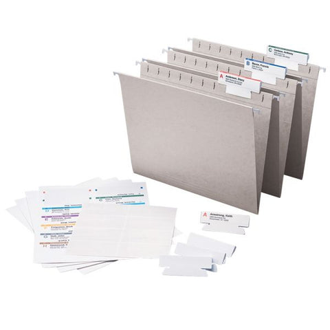 Smead Viewables Hanging Folder Labeling System 3.50" Width - 3-Sided - 25 Tabs - 32 Labels - 32 Clear Label Protectors