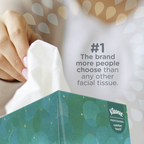 Kleenex Boutique White Facial Tissue, 2-Ply, Pop-Up Box, 95 Sheets/Box