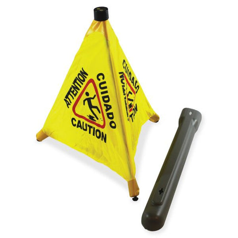 Impact Products 20" Pop Up Safety Cone 1 Each - 18" Width - Cone Shape - Plastic - Black, Yellow