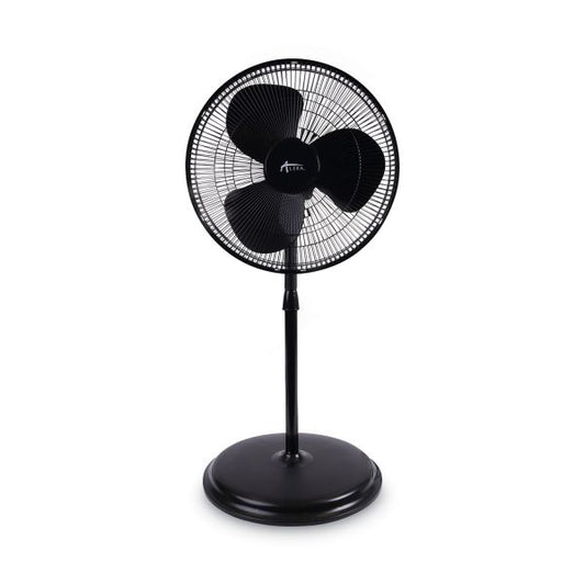 Alera 16" 3-Speed Oscillating Pedestal Stand Fan, Metal, Plastic, Black