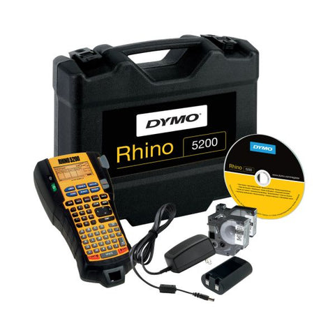 DYMO Rhino 5200 Industrial Label Maker Kit, 5 Lines, 4.9 x 9.2 x 2.5