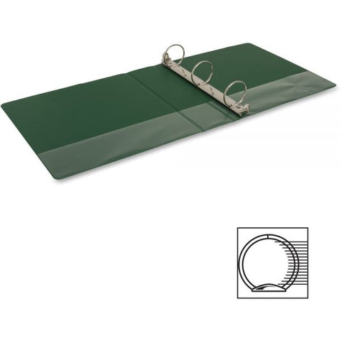 Business Source 2" 3-Ring Binder, Letter Size, Round Ring, Green