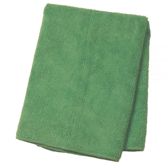 Wilen Standard Duty Microfiber Cloths, 16", Green, Pack Of 12