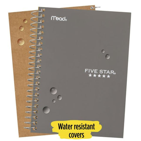 Five Star Notebook, 1-Subject, 4-3/8" x 7, College Rule, 100 Sheets, Gray