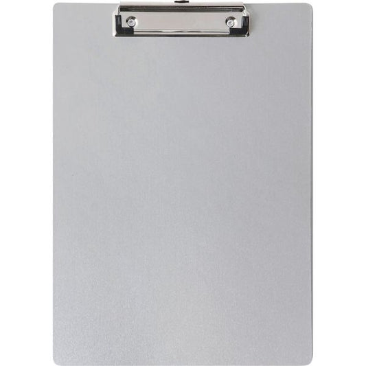 Business Source Aluminum Clipboard 8 1/2" x 11" - Aluminum - Silver - 1 Each