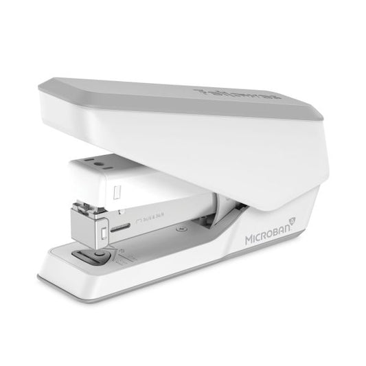 Fellowes LX840 EasyPress Half Strip Stapler, 25-Sheet Capacity, White