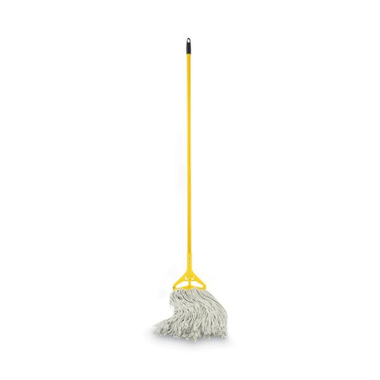 Boardwalk Quick Change Side-Latch Plastic Mop Head Handle, 60" Aluminum Handle, Yellow