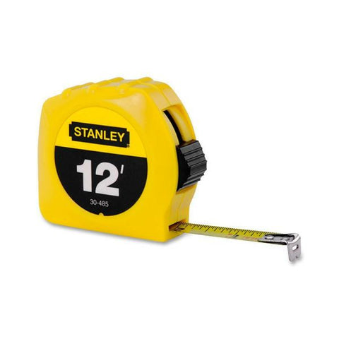 Stanley Bostitch Power Return Tape Measure w/Belt Clip, 0. 12ft, Yellow