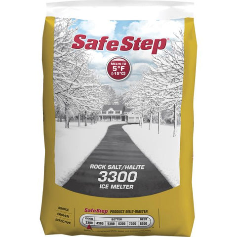 SafeStep 3300 Ice Melter 25 lb Size - Sodium Chloride, Rock Salt - 5&deg;F (-15&deg;C)