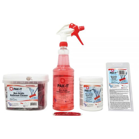 PAK-IT Color-Matching Trigger Spray Bottle, For Non-Acid Bathroom Cleaner, 32 Oz, Red