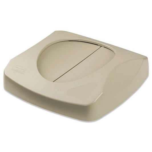 Rubbermaid Commercial Swing Top Lid for Untouchable Recycling Center, 16" Square, Beige