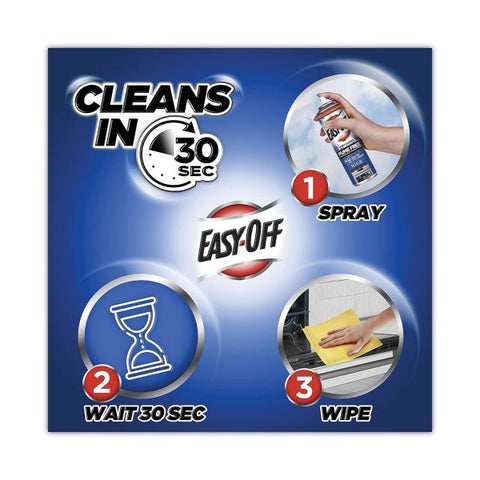 Professional EASY-OFF Fume Free Max Oven Cleaner, Foam, Lemon, 24 oz Aerosol Spray, 6/Carton Spray - 24 oz (1.50 lb) - Fresh Lemon Scent - 1 Each - White