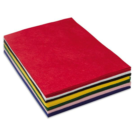 Creativity Street One Pound Felt Sheet Pack, Rectangular, 9 x 12, Assorted Colors, 30/Pack