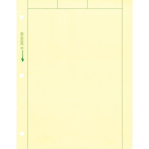 Rediform Computation Pads - Letter Letter Size (8 1/2" x 11") - 5 Squares/ Inch - Green With Green Ruling - 3-Hole Punched - 100 Sheets/ Pad - 1 Pad