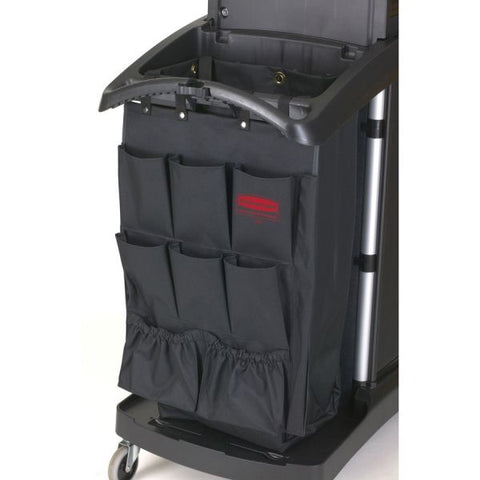 Rubbermaid Commercial Janitor's Cart 9-pocket Hanging Organizer 9 Pocket(s) - 28" Height x 19.8" Width x 1.5" Depth - Black - Fabric - 1 Each