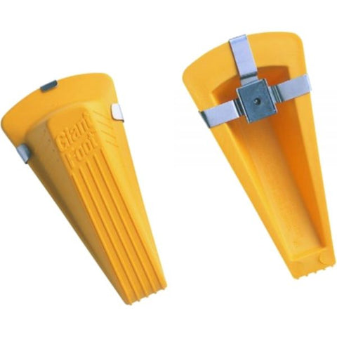 Master Caster Giant Foot Magnetic Doorstop, No-Slip Rubber Wedge, 3.5w x 6.75d x 2h, Yellow